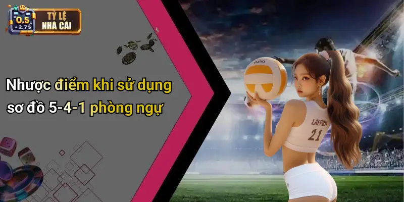 Nhược điểm khi sử dụng sơ đồ 5-4-1 phòng ngự