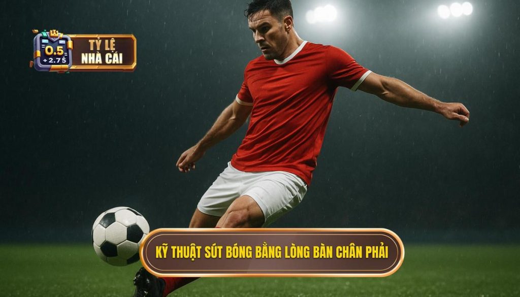 Kỹ thuật sút bóng bằng lòng bàn chân phải