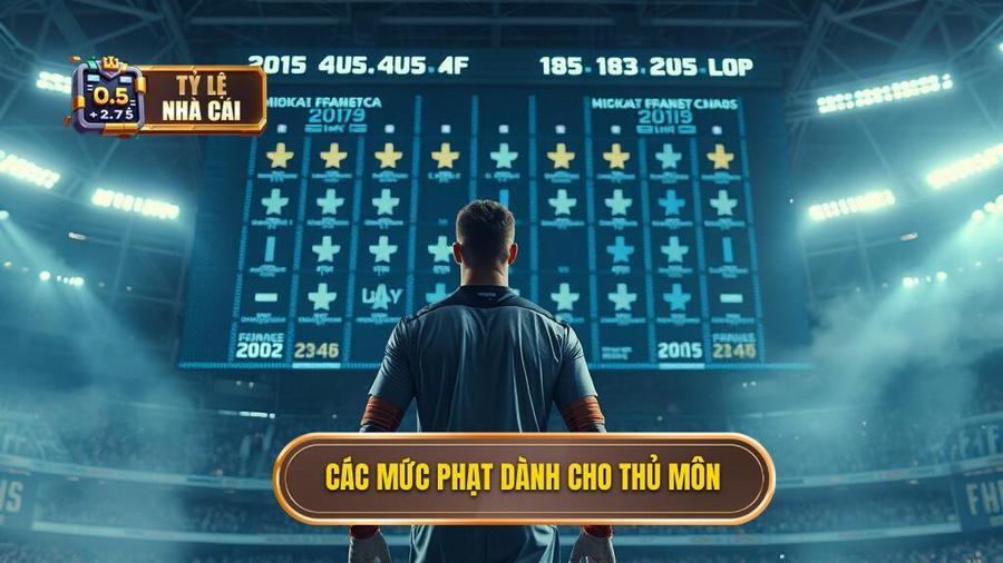 3. Các mức phạt dành cho thủ môn