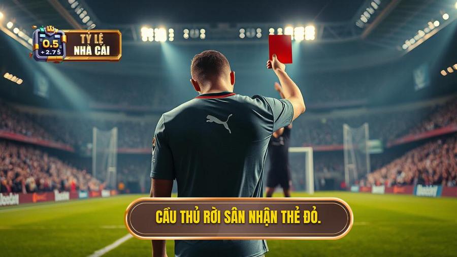 3. Cầu thủ rời sân nhận thẻ đỏ.